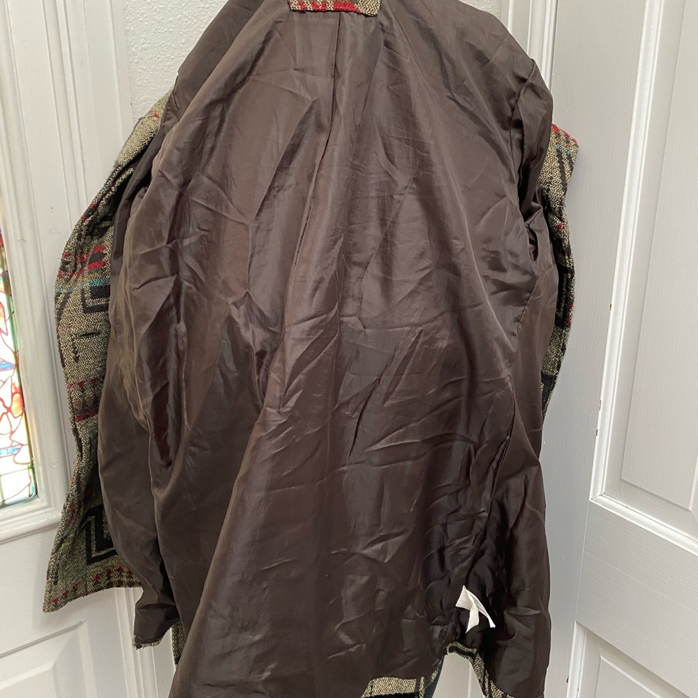* Beautiful Southwestern Style Mossimo Coat With Hood Size L - Picture 9 of 11